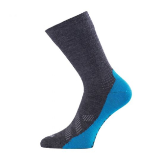 Vyšší ponožka tekná - šedo-modré