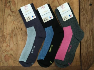 Froté ponožky volný lem - 75% merino vlny - růžové