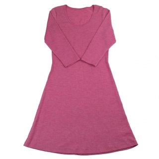 Dámské šaty 3/4 rukávy - temně růžové