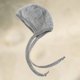 Čepička - merino  fleece, šedá