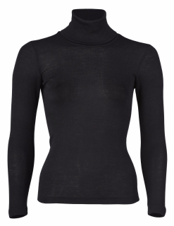 Pánský rolák, bio merino/hedvábí, černý