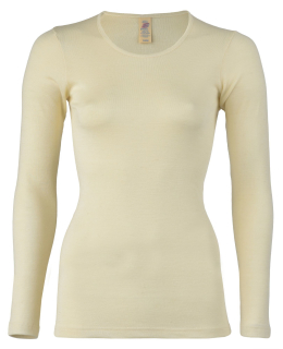 Tričko dlouhý rukáv - bio merino vlna, natur