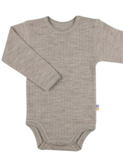Body dlouhý rukáv, merino vlna, barva oříšková
