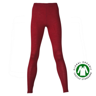 Dámské legíny - merino vlna/hedvábí, karmínová