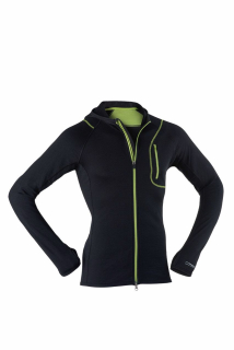 Pánská bunda s kapucí, kožíšek uvnitř, černá