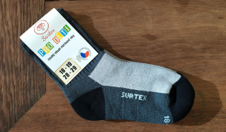 Dětské sportovní ponožky Surtex - volný lem, šedivé