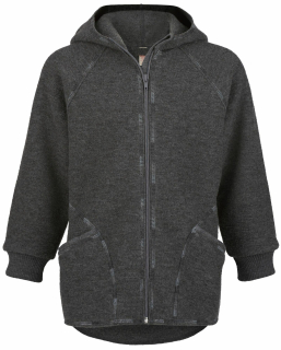 Bundička na zip s kapucí - šedivá